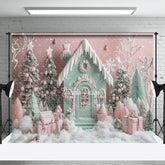 Lofaris Sweet Pink Candy Land Winter Photography Backdrop